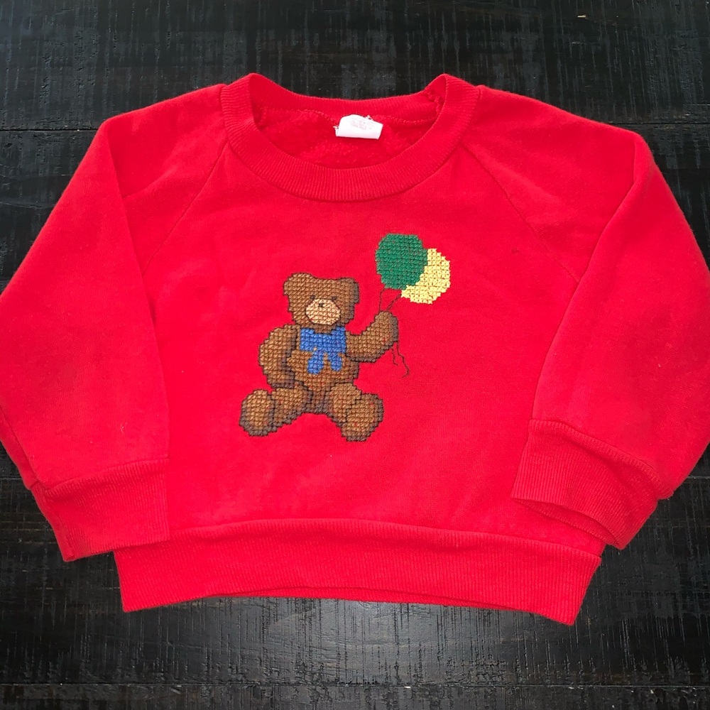 Vintage Cross Stitch Kids Sweater 2T